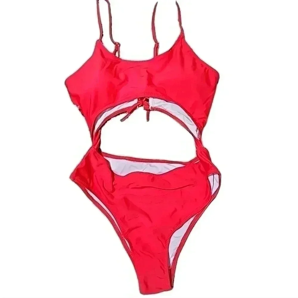 New with tags womens Scoop neck lace back bathing suit. Size Medium - Picture 6 of 9